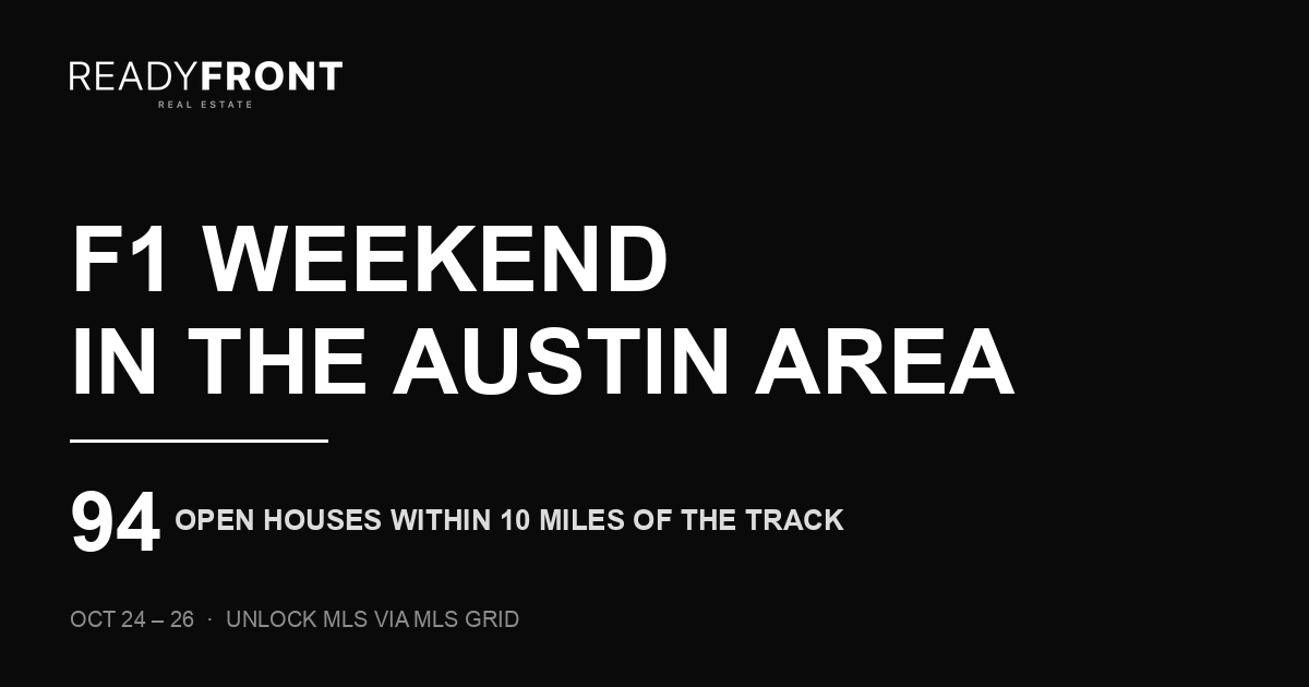 F1 Weekend in the Austin Area: What Is On, and What Is Open